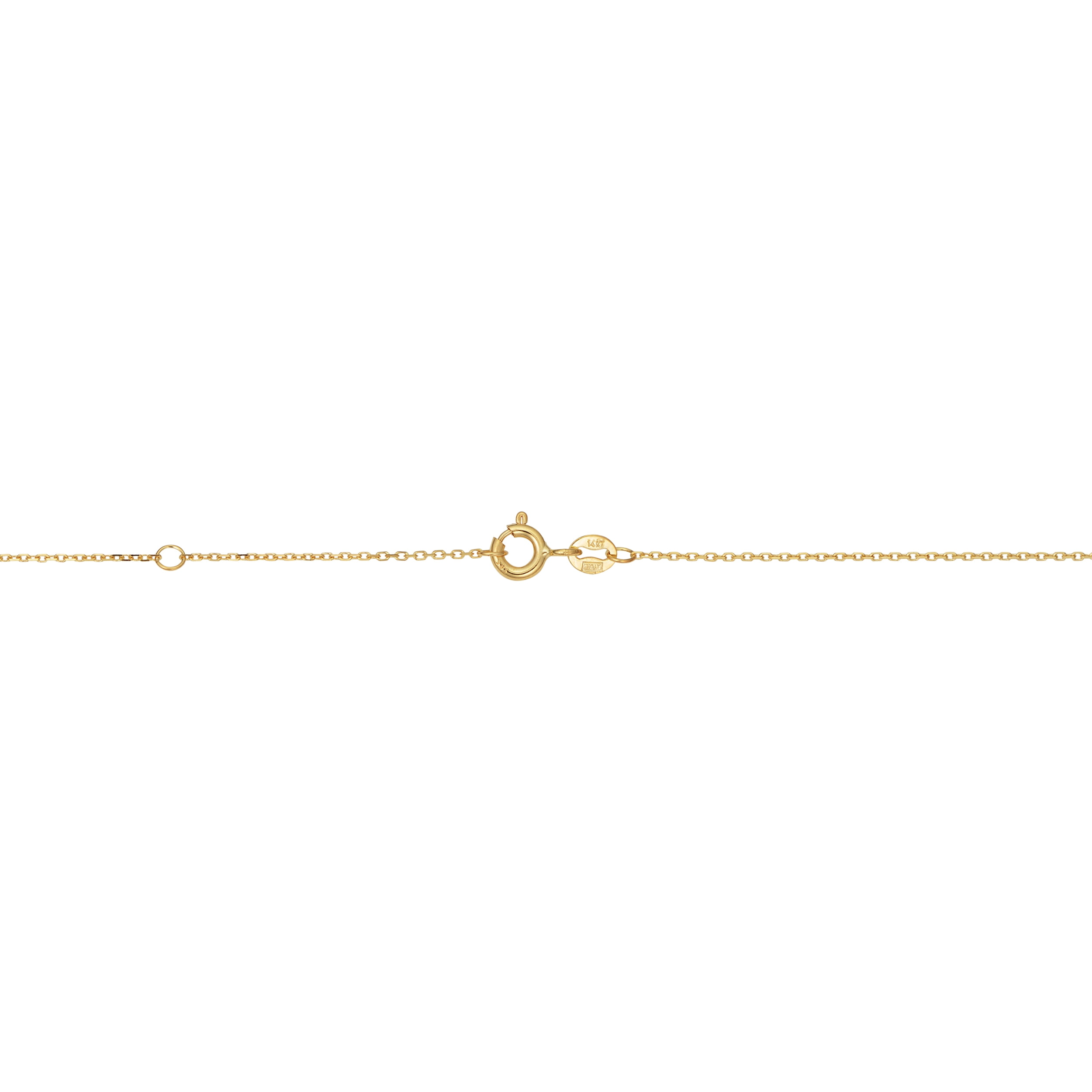 KoolJewelry 14k Yellow Gold Four Leaf Clover Station Ankle Bracelet for Women (adjusts to 9 or 10 inch)