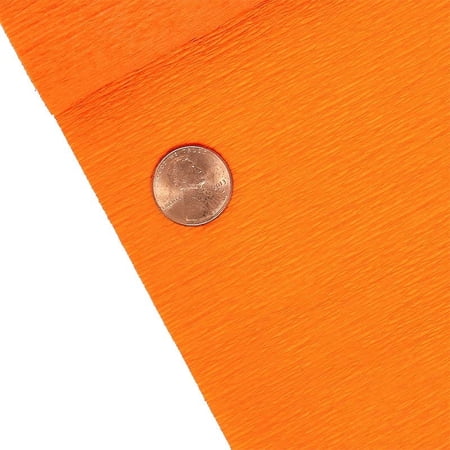 Premium Italian Crepe Paper (60 gsm), 19 1/2" X 8.2', Tangerine 299, Orange, Roll 1 by Paper Mart