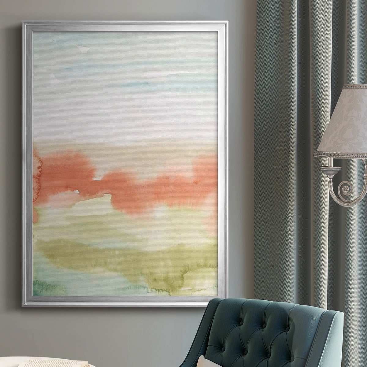 Blushing Sunrise I Premium Framed Print, in Gold, Black, or Silver - Ready to Hang
