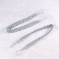 thumbnail image 4 of Miangastore 2 Pcs Clip de Rideau Attaché à la Main Boucle Tissu Rideau à Franges Rideau à Franges Rideau de Fenêtre à Franges Rideau à Franges Tricoté Corde de Rideau Tressée (Gris Argenté), 4 of 6