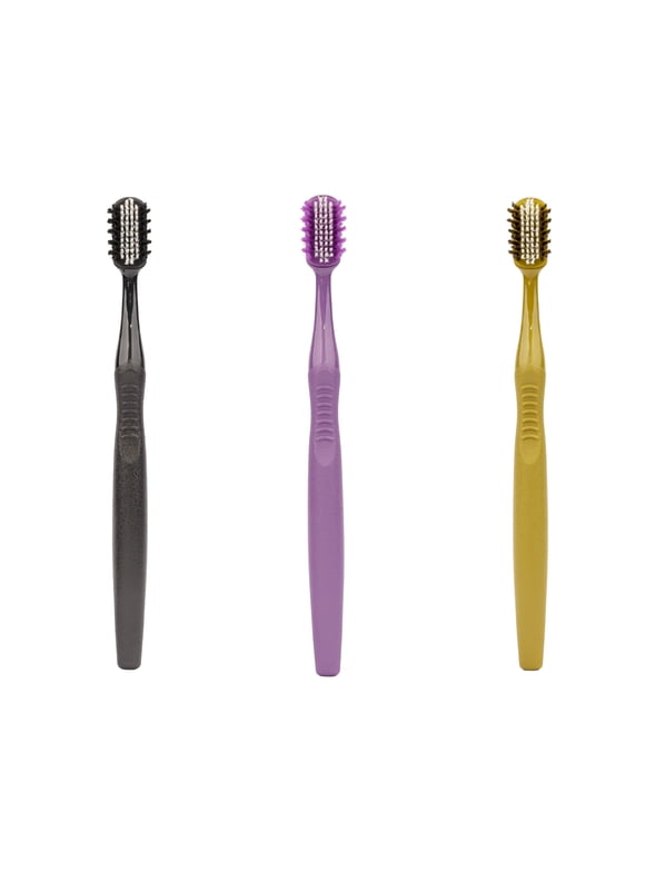 V-ECO Better Toothbrush 3 Pack: Black, Purple, Rose Gold