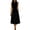 Black, variant on 2 Piece Skirt Set for Women Crew Neck Sleeveless Shirt Draped A Line Midi Skirt with Pockets High Waisted Outfits