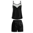thumbnail image 4 of FAIWAD Women 2 Pajama Piece Sleeveless See Through Lace Camisoles and Elastic High Waist Shorts, 4 of 6