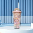 thumbnail image 5 of LAMIRO 18.6 Oz Pink Bubble Portable Frozen Magic Slushie Cup Plastic Tumbler, 5 of 7