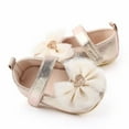 thumbnail image 4 of Baby Girls Crib Flats, Sparkly Bowknot Princess Dress Shoes Non-Slip for Toddler First Walkers, 4 of 4
