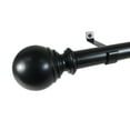 thumbnail image 4 of Decopolitan Ball Single Telescoping Drapery Rod Set, Medium, Black, 36 to 72-Inch, 4 of 4