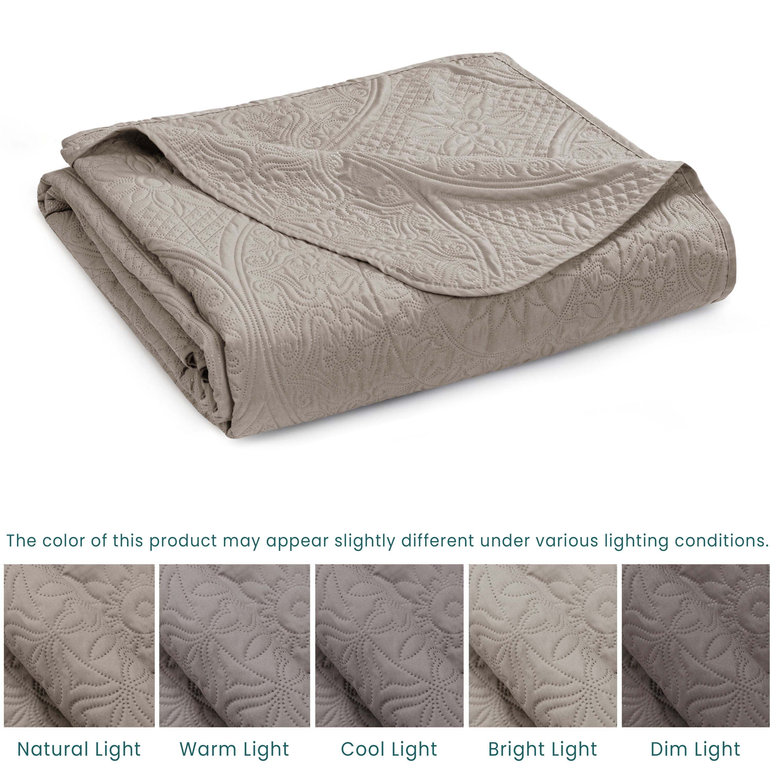 King Quilt Set - Lightweight Summer Bedspread Bedding Set for All Season, 3 Piece (1 Quilt, 2 Pillow Shams)