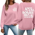 thumbnail image 2 of Women's Sweatshirts 2025 Anti Social Moms Club Sweatshirt Crewneck Drop Shoulder Pullover Tops Sweatshirt for Women, 2 of 8
