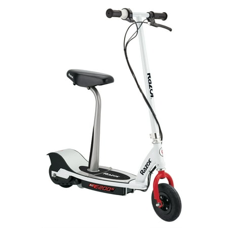 Razor E200S Electric Scooter - White/Red (Best Electric Razor For Teens)