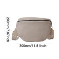 thumbnail image 6 of husxh Women Trendy Crossbody Bag Pu Leather Chest Bag Stylish Hobo Bag Solid Color Half Moon Crossbody Bag Adjustable Wide Strap Ladies Commuting Bag, 6 of 9