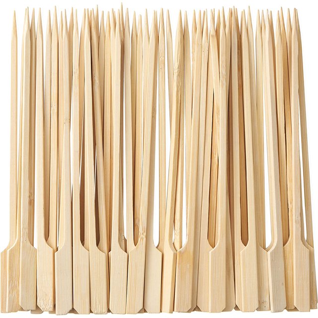 200 espadas de madera para barbacoas y aperitivos, 18cm-Fiestas, cumpleaños, casamentos, picnics-sólido y práctico Afortunado Sencillez