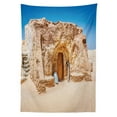 thumbnail image 3 of Ambesonne Galaxy Tablecloth Rectangular Table Cover, Empty Tunisia Film Set, 60"x90", Brown Blue, 3 of 4