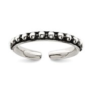 925 Sterling Silver Solid Oxidized toe ring 2.5mm Wide toe ring for Women - 1.5 Grams