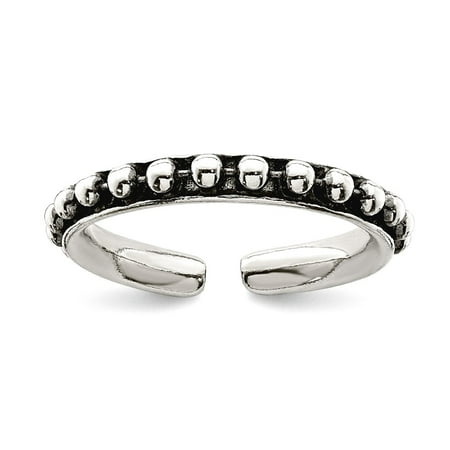 925 Sterling Silver Solid Oxidized toe ring 2.5mm Wide toe ring for Women - 1.5 Grams