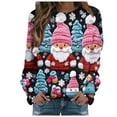 thumbnail image 1 of Wyzesi Chandails en Molleton Noirs pour Filles Zip Up Pull à Manches Longues pour Femmes Col Rond Imprimé Noël Chandail en Molleton Décontracté Chandails en Molleton Overd Gilet Chandails en Molleton Noirs Roses pour Femmes, 1 of 5