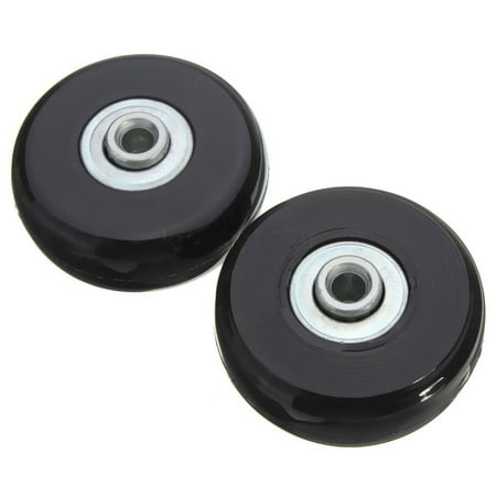 

2 Set Luggage Suitcase Repair Set Silent Rubber Sliding Axles Replacement Casters Luggage Universal Flexible Wheel with Screw