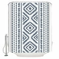 thumbnail image 2 of Navy Blue Boho Waterproof Fabric Shower Curtain, Vintage Southwestern Geometric Stripes Shower Curtain for Bathroom Curtains Bathtubs Hotel Washable Shower Curtains with 12 Hooks Extra Long 72x96, 2 of 6