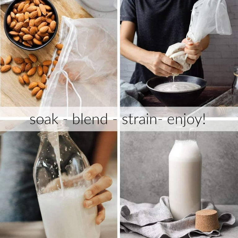 Ellie s Best Pro Quality Nut Milk Bag 3 Pack All Purpose Food Strainer XL 12