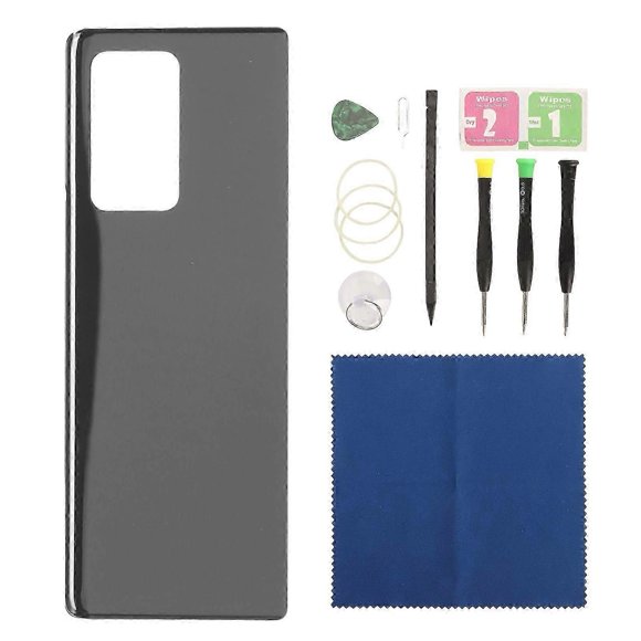 unique Back Glass Replacement Phone Rear Housing Door with Pre Installed Tape for Galaxy Z Fold 2 SM F916 5G Black