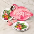 thumbnail image 4 of Flamingo in Paradise Tableware - Set of 4 Melamine Dessert Plates, 4 of 5
