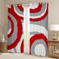 thumbnail image 2 of Homewish Abstract Stripes Boy Girl Curtains Pack of 2 (42x84 Each),Geometric Circle Curtains Blackout,Vintage Aesthetic Bedroom Curtains,Breathable Home Decor, 2 of 6