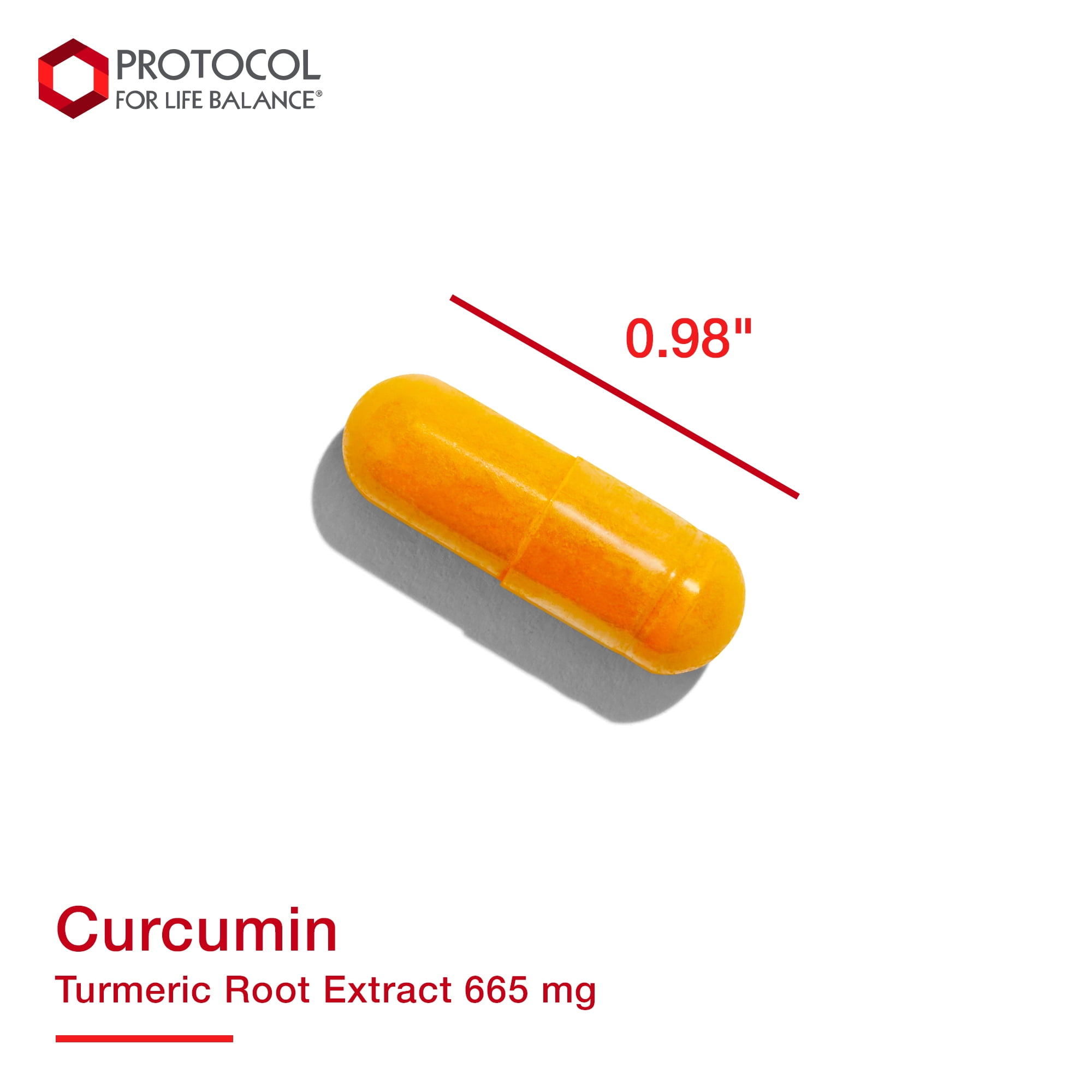 Protocol for Life Balance Curcumin 665 mg - Turmeric Root Extract - 60 Veg Caps