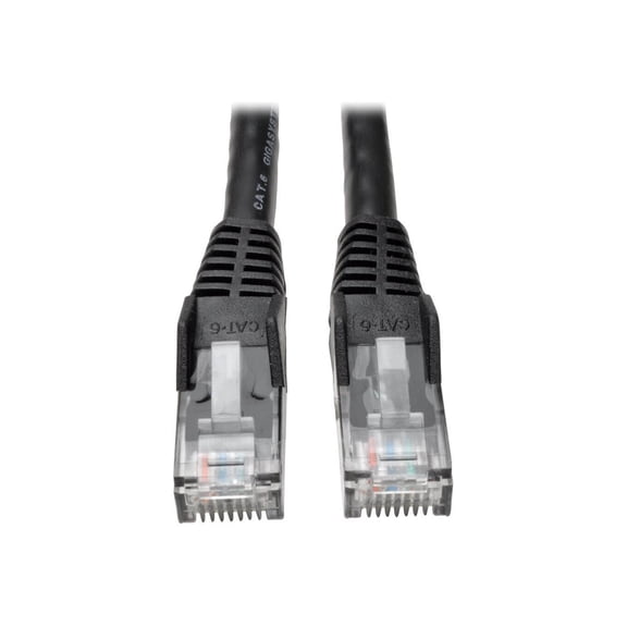 Tripp Lite N201 2' RJ45 Male/Male Cat6 Gigabit Snagless Molded Patch Cable Black N201-002-BK50BP