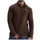 thumbnail image 1 of pstuiky camisas de manga larga para hombre, Camisa de manga larga de color liso con bolsillo y cuello para hombre camisetas de hombre l, 1 of 5