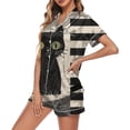 thumbnail image 2 of Womens Halloween Pajama Sets Pajamas for Family Pajamas Matching Set Short Sleeve T Shirt and Pants Day Pajama, 2 of 4