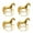 Golden 4pcs, variant on Dserhfy Standing Horse Napkin Ring, for Christmas Thanksgiving Banquet Party Table Decoration