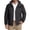 Black, variant on Yuaguia Men's Winter Cotton Jacket, Thick Padded Warm Coat, Waterproof Hooded Outdoor Outerwear, Loose Fit Color Block Casual Wear for Cold Weather Hiking, Camping & Commuting, Pink 2XL