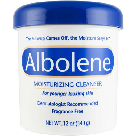 Albolene Moisturizing Cleanser unscented fragrance free, gently and thoroughly dissolve makeup, dirt and environmental residue, 12 (Best Drugstore Cream Facial Cleanser)