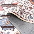 thumbnail image 7 of Jakolive Floral-Patterned Rug on Beige Background, 5x7, Soft, Versatile Carpet Boasting Bold Bloom Motifs, Perfect for Entryways, Dining Spaces, Office Corners, 7 of 7