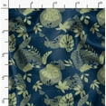 thumbnail image 2 of Soimoi Velvet Blue Fabric By the Yard - 54 Inch Wide - Leaves Print Fabric - Nature - Inspired Elegance for Apparel and Decor Printed Fabric, 2 of 6