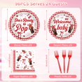 thumbnail image 4 of Princess Birthday Party Decorations, 96 Pcs Four Ever a Princess Plates and Napkins Forks Tableware Set, Girls 4th Birthday Party Supplies Disposable Plates Set for 24, 4 of 7