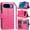 Hotpink, variant on For Google Pixel 11 / 11 Pro Luxury Wallet Card ID Zipper Money Holder Case Cover - Rose Gold
