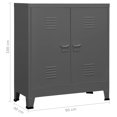 thumbnail image 4 of vidaXL Coffre de Rangement Industriel Acier Anthracite, 4 of 5