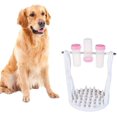 thumbnail image 3 of Cuenco para perros antiglotón Cuenco para perros Alimentación lenta Cuenco interactivo para perros Cuenco antiglotón para evitar la hinchazón Rosa,11 Feliz Sencillez, 3 of 5