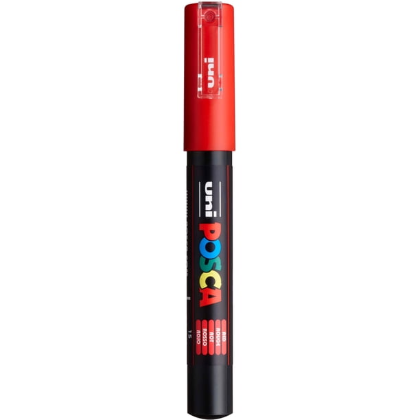 Rotulador de pintura Uni POSCA PC-1MR a base de agua extrafino rojo