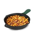 thumbnail image 1 of Pre-seasoned Black Cast Iron Fry Pan Or Skillet With Silicone Grip | Medium 25cm, 10 Inch, 1.6 Ltr, 2.4 Kg | Induction Friendly | Nonstick Fry Pan, 100% Pure & Toxin Free, No Chemical Coating, 1 of 5