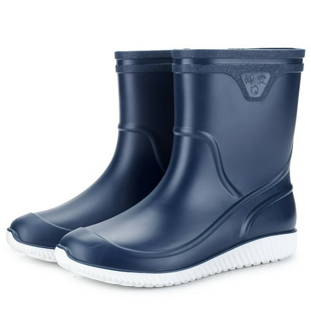 

CKLXNGT Unisex Solid Rain Boots Comfy Non Slip Durable Waterproof Work Shoes For Men‘s & Women‘s Outdoor Activities