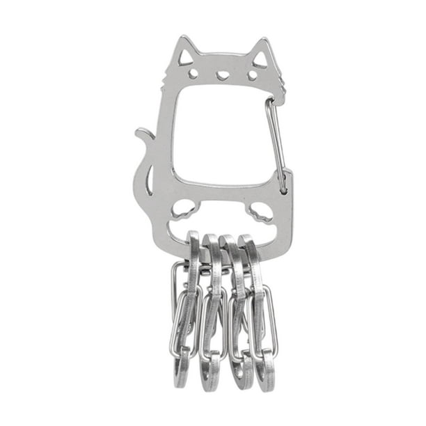 Cadena de llave de metal, KeyRack para la casa de automóviles Otras llaves, con S Biners K Keyring Acero inoxidable Soporte de llave para hombres