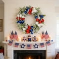 thumbnail image 2 of TanSiDing Artificial Wreath for Front Door with Bow, All-Season Decorative Wreath, Plastic Green Leaves and Flowers, Indoor Outdoor Wall Decor for Home Garden Party, 2 of 8