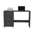 thumbnail image 2 of Black Desk For An Organized Home Office 16.15" Deep Writing With Three Functional Drawers, 2 of 4
