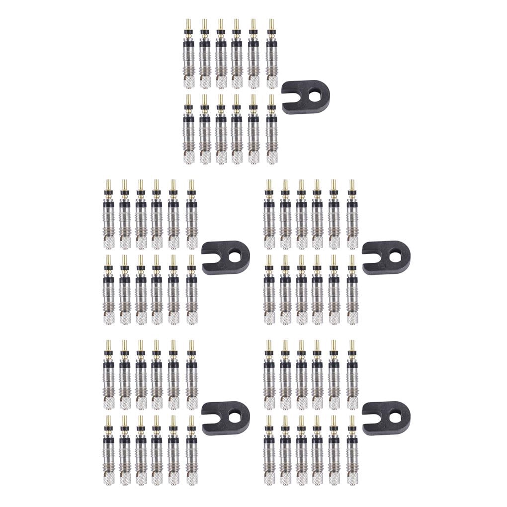 Set De 15 Capuchons Et 5 Noyaux De Valve Pour Vélo – Réparation Facile Des Pneus, En Plastique Et Cuivre