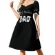 thumbnail image 2 of Vestido de manga corta 's Bad, vestido de verano, vestido diario para mujer., 2 of 7