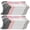Gray, Pink, White, Purple, variant on Bocaoying Girl Cotton Athletic Crew Socks, Retro Stripe Patterns, 8 Pairs, Ages 3-12