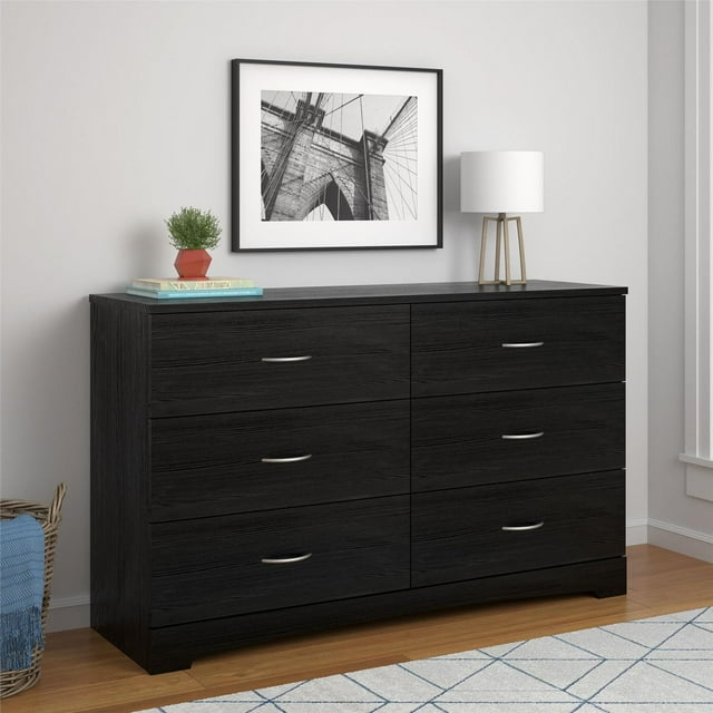 Crescent Point 6 Drawer Dresser, Vintage White
