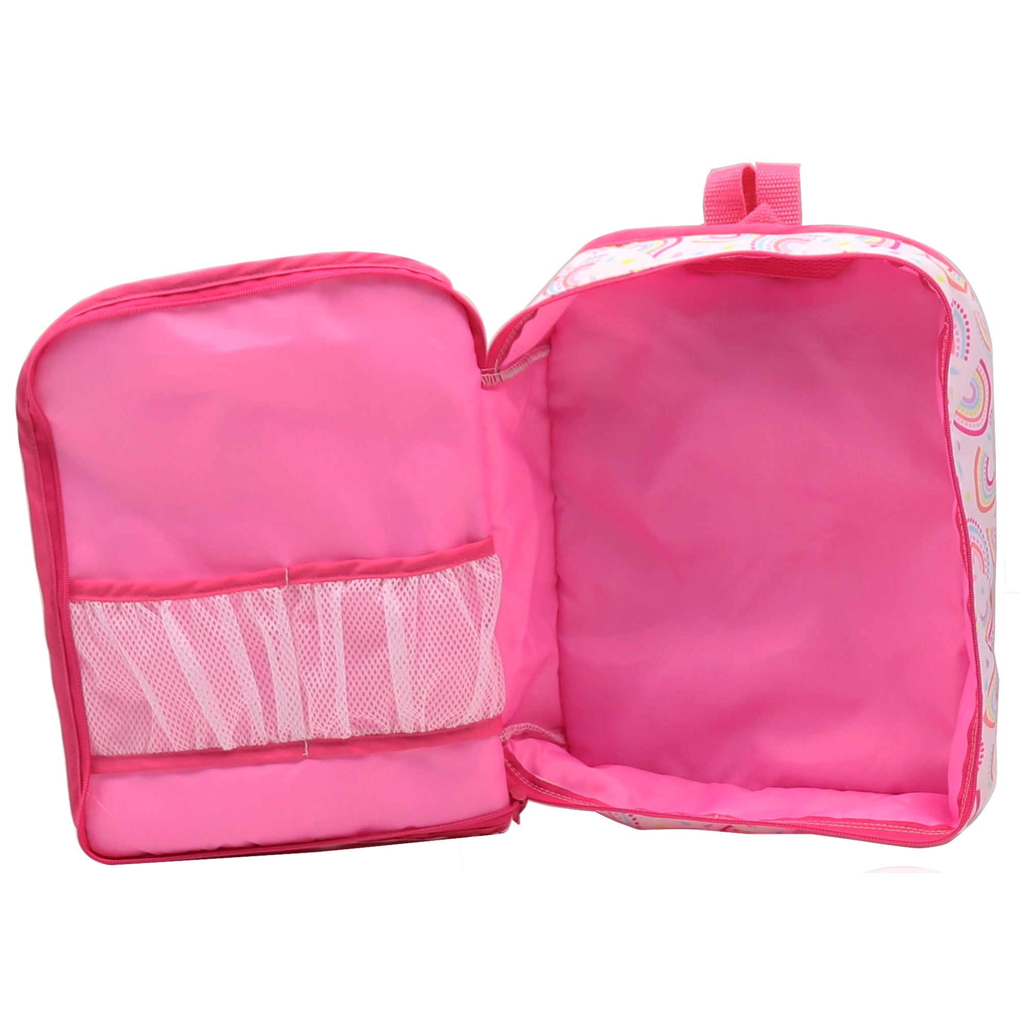 Dream Collection: Deluxe 12" Baby Doll & Backpack Wardrobe Set - Rainbow & Bunny - Carrier Bag, Extra Outfit, Toy Feeding & Care Accessories, Kids 2+