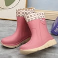 thumbnail image 3 of Women's Short Ankle Rain Boots Lightweight Chelsea Rain Boots Rubber Waterproof Booties, 3 of 3